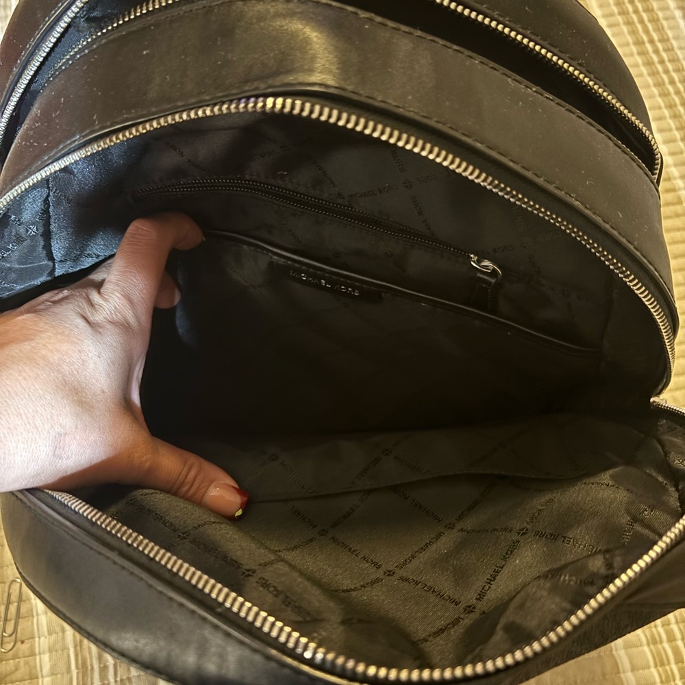 Michael Kors Black Leather Backpack